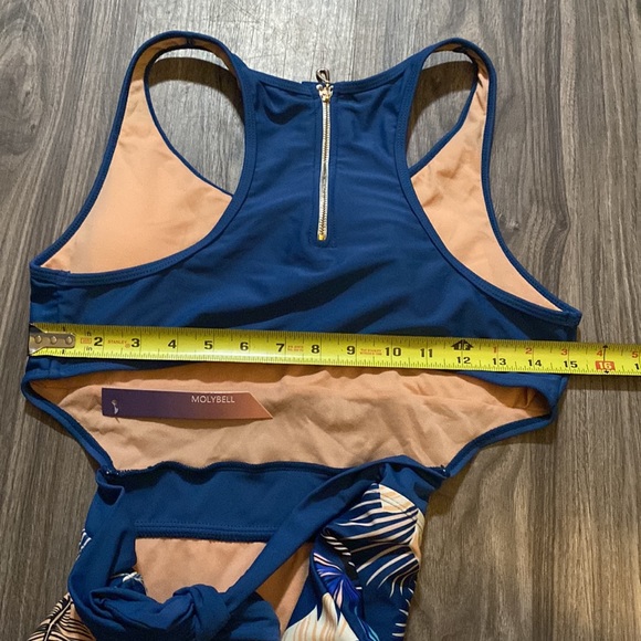 MOLYBELL One Piece Swimsuits High Waisted  Monokini Floral Print Size L - Picture 7 of 10